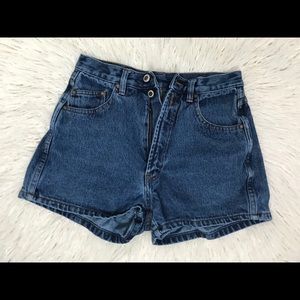 High waisted jean shorts